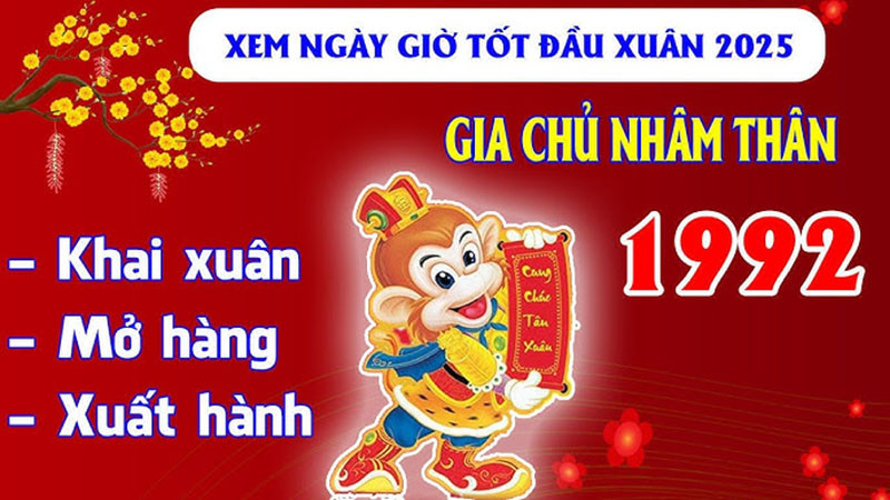 Ngày tốt khai trương cho tuổi Nhâm Thân năm 2025 mang lại may mắn