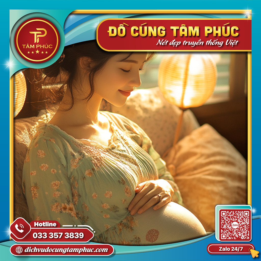 Nghi thức cúng đơm lẻ cho bà bầu cầu bình an