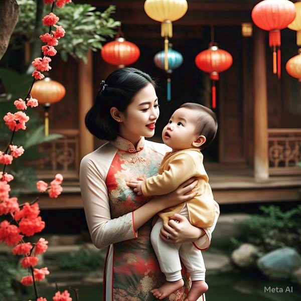 Người phụ nữ Á Đông duyên dáng, biểu tượng của tử vi phụ nữ gia đình thông thái và hiền lương