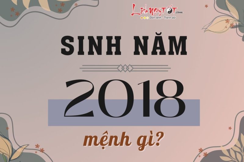 Người sinh năm 2018 mệnh gì