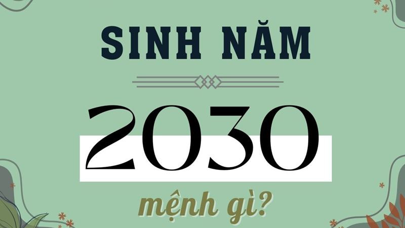Người sinh năm 2030 con gì mệnh gì?