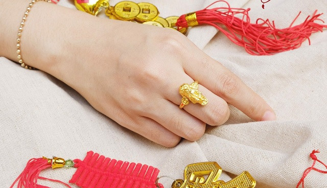Nhẫn Tỳ Hưu vàng nguyên chất