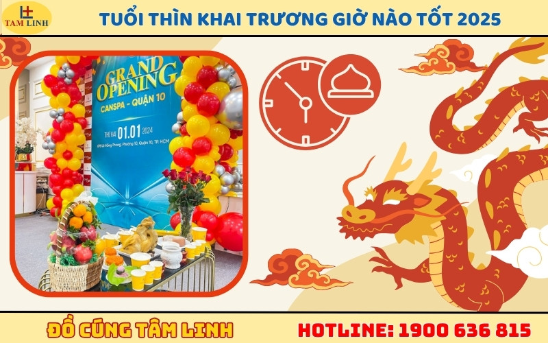 Những giờ hoàng đạo tốt nhất để tuổi Thìn khai trương cửa hàng, văn phòng trong năm 2025