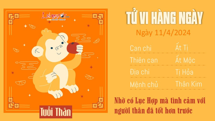 Phân tích tử vi tuổi Thân ngày 11 tháng 04, sức khỏe và các mối quan hệ.