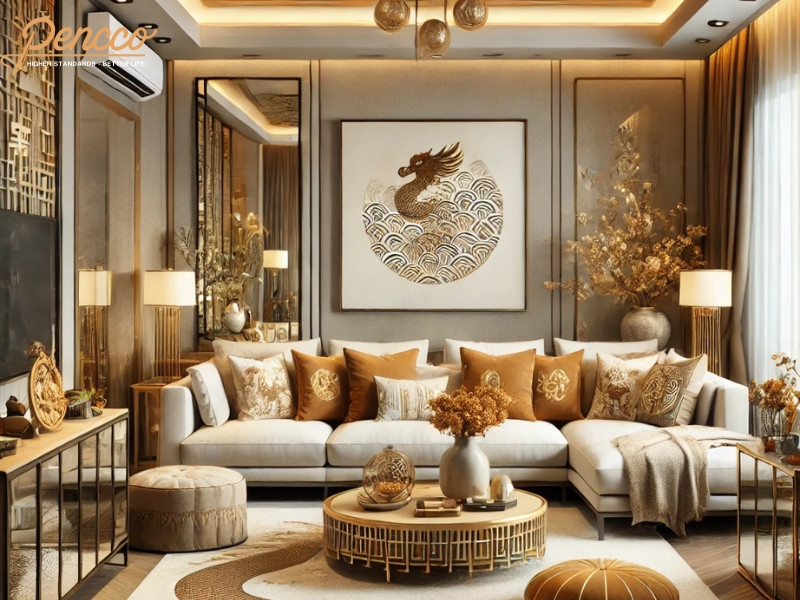 Phòng khách hài hòa cho tuổi Thìn mệnh Thủy 
