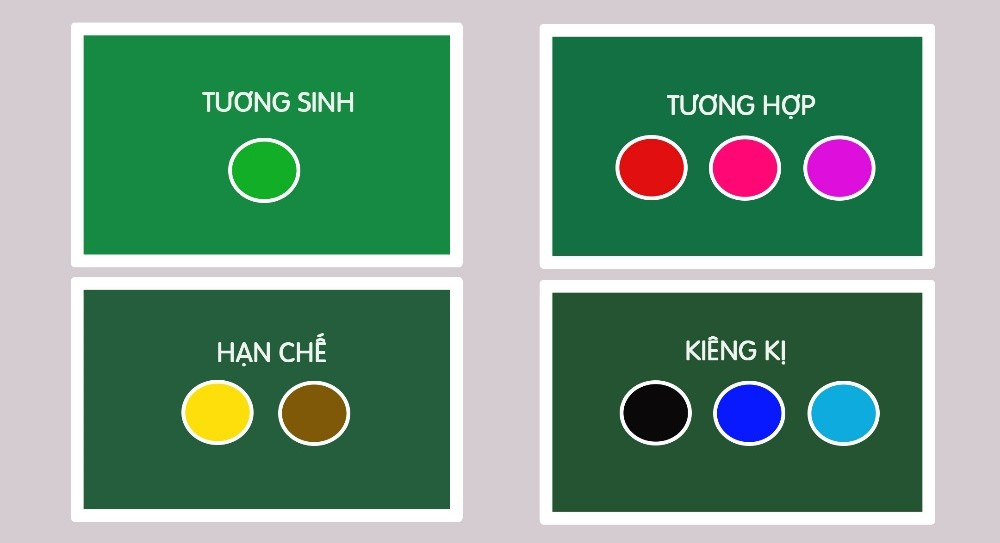 Phong thủy màu sắc hợp tuổi Bính Dần