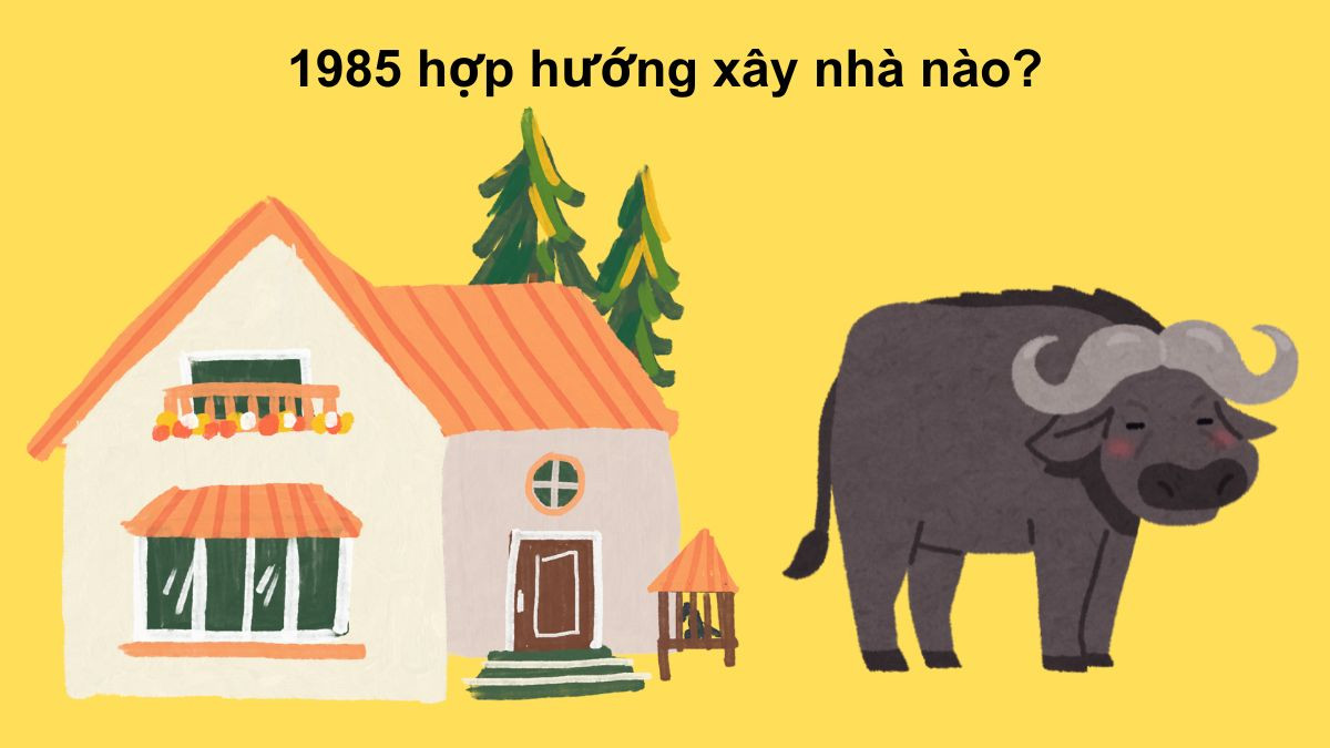 Sơ đồ bát quái thể hiện các hướng nhà tốt cho nam và nữ tuổi Ất Sửu 1985