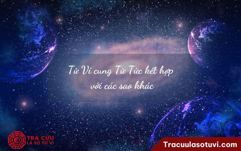 Sơ đồ các sao trong tử vi, thể hiện sự tương tác của sao Tử Vi cung Tử Tức với các tinh diệu khác.