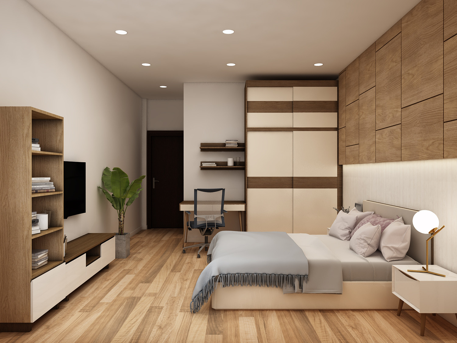 Thiết kế phòng ngủ hợp phong thủy giúp nữ tuổi Ngọ 1990 an giấc và thịnh vượng