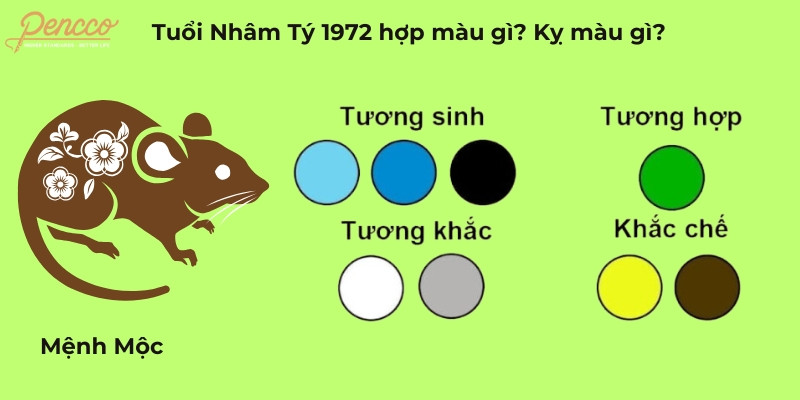 Tìm hiểu tuổi Nhâm Tý 1972 hợp màu gì 2025 để cuộc sống hanh thông