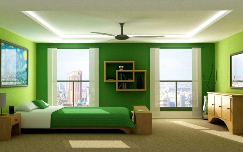 Tông màu xanh lá cây tượng trưng cho sự tươi mới, phù hợp với người tuổi Bính Dần mệnh Hỏa