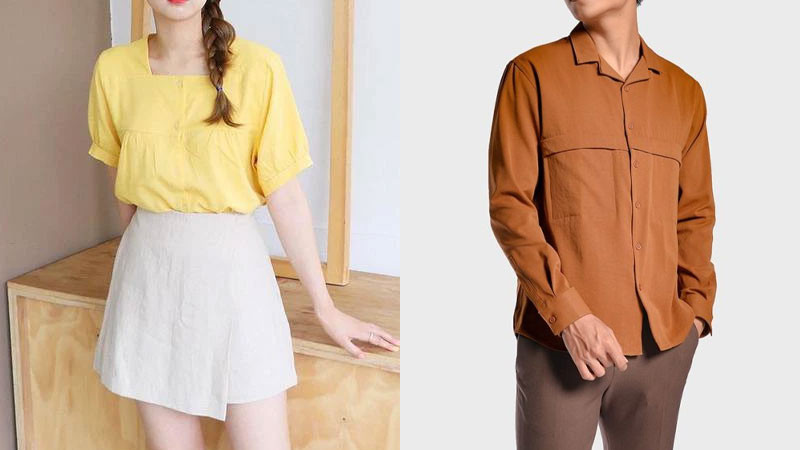 Trang phục màu vàng và nâu đất cho người tuổi Thân