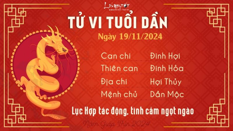 Tử vi 19/11/2024 - Dần