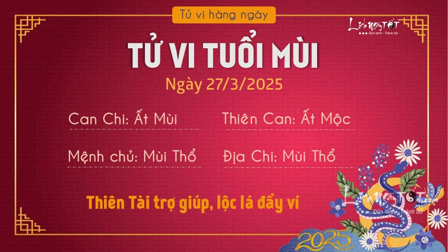 Tử vi 27/3 tuổi Mùi, lộc trời ban và tình duyên nở rộ