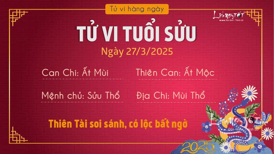Tử vi 27/3 tuổi Sửu, tài lộc dồi dào nhưng cần cẩn trọng trong công việc