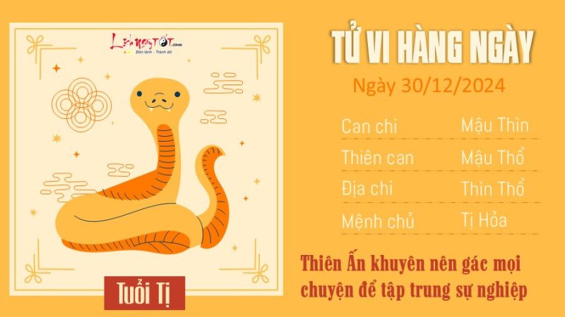Tử vi 30/12/2024 tuổi Tý