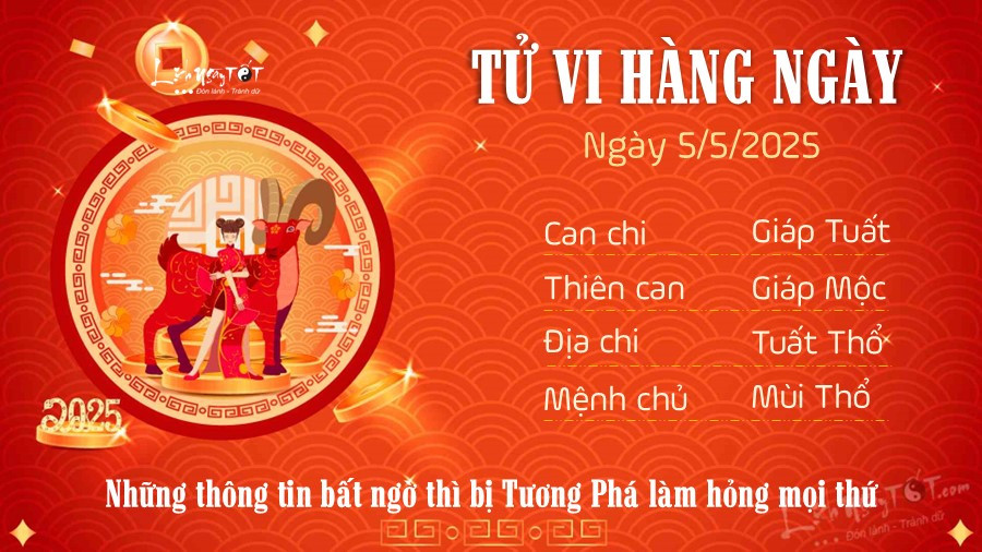 Tử vi 5/5/2025 tuổi Mùi