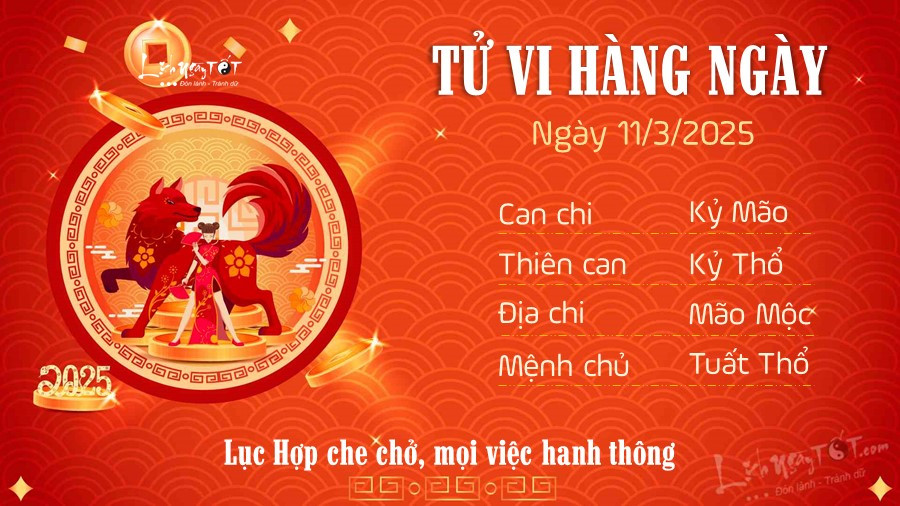 Tử vi ngày 11 tháng 3 tuổi Tuất: Vận trình hanh thông, tài lộc vượng