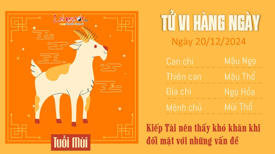 Tử vi ngày 20/12/2024 cho tuổi Mùi, những thay đổi tích cực và bài học cuộc sống