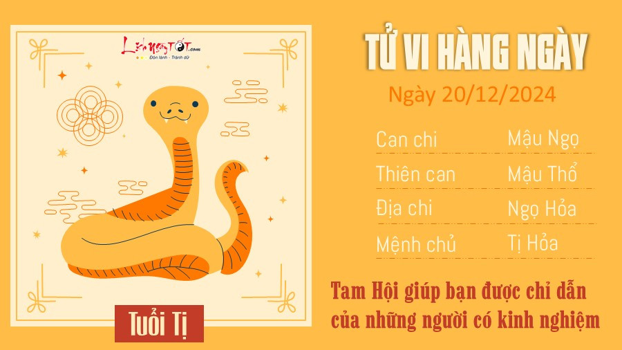 Tử vi ngày 20/12/2024 cho tuổi Tỵ, cơ hội phát triển và quản lý tài chính