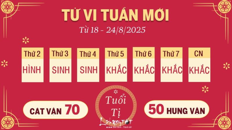 Tử vi ngày 24 tháng 8 năm 2025 tuổi Tý