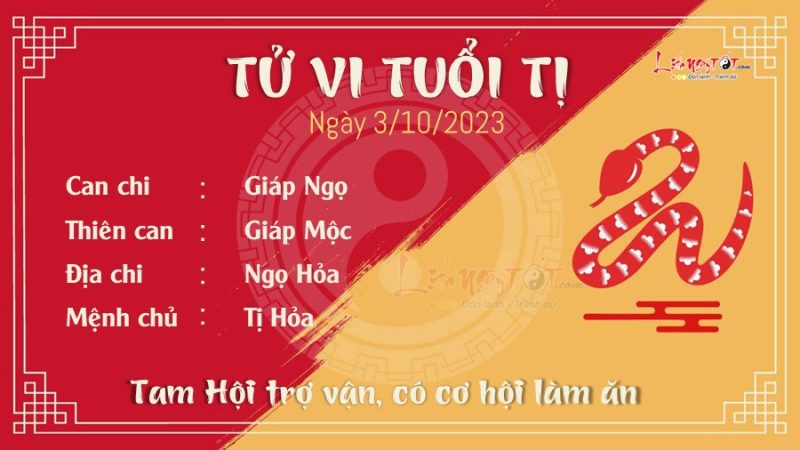Tử vi ngày 3/10/2024 tuổi Tý