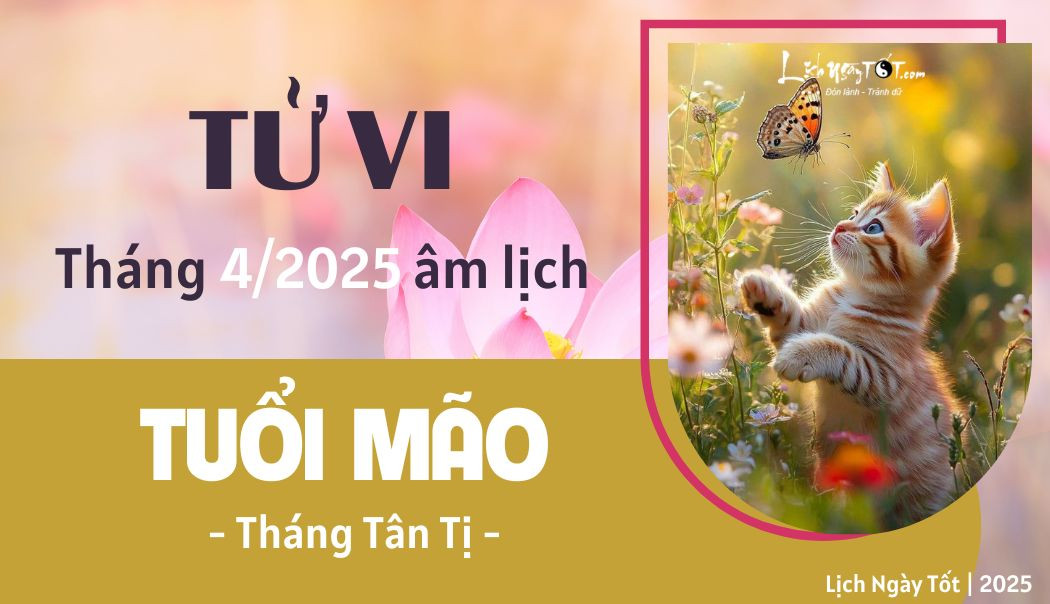 Tử vi tháng 4 âm lịch 2025 tuổi Mão