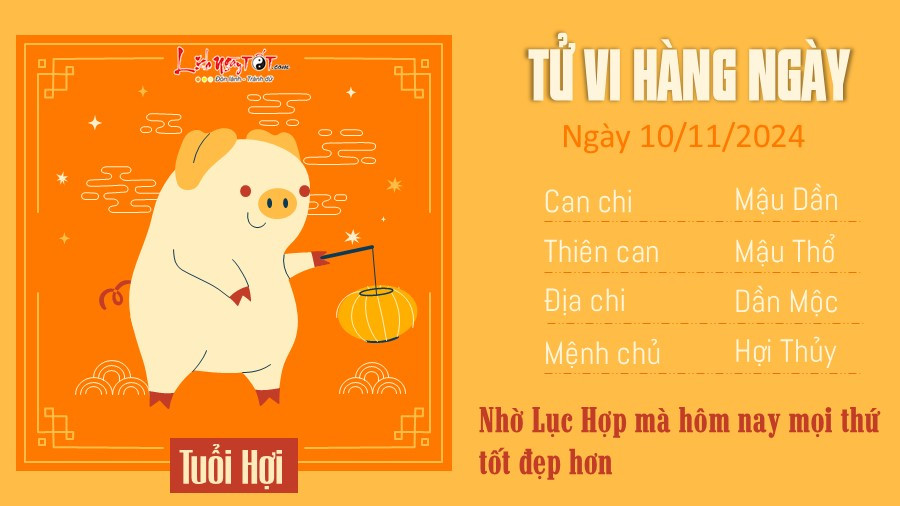 Tử vi tuổi Hợi 10/11/2024 đón nhận cơ hội