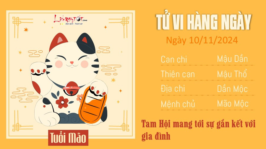 Tử vi tuổi Mão 10/11/2024 gắn kết gia đình