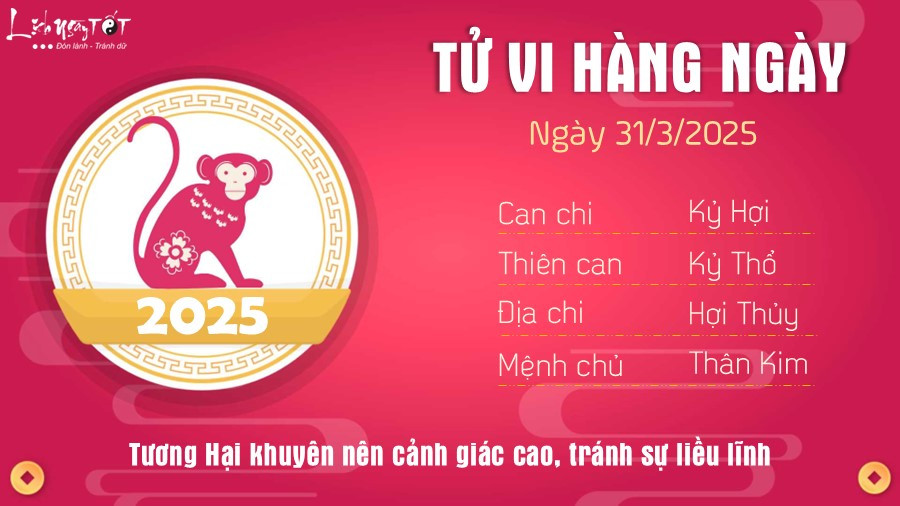 tử vi tuổi Thân ngày 31 10 lịch ngày tốt