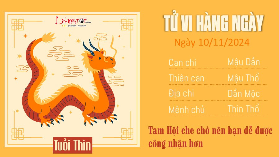 Tử vi tuổi Thìn 10/11/2024 được công nhận