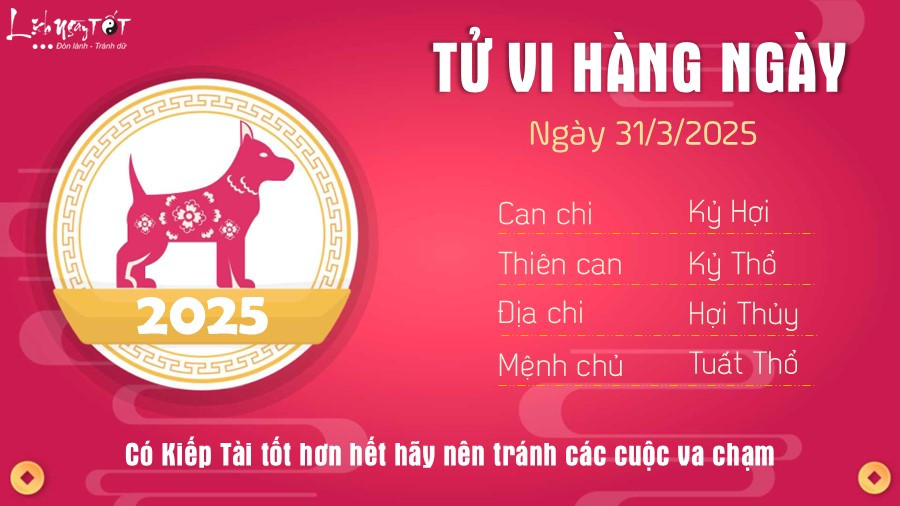 tử vi tuổi Tuất ngày 31 10 lịch ngày tốt