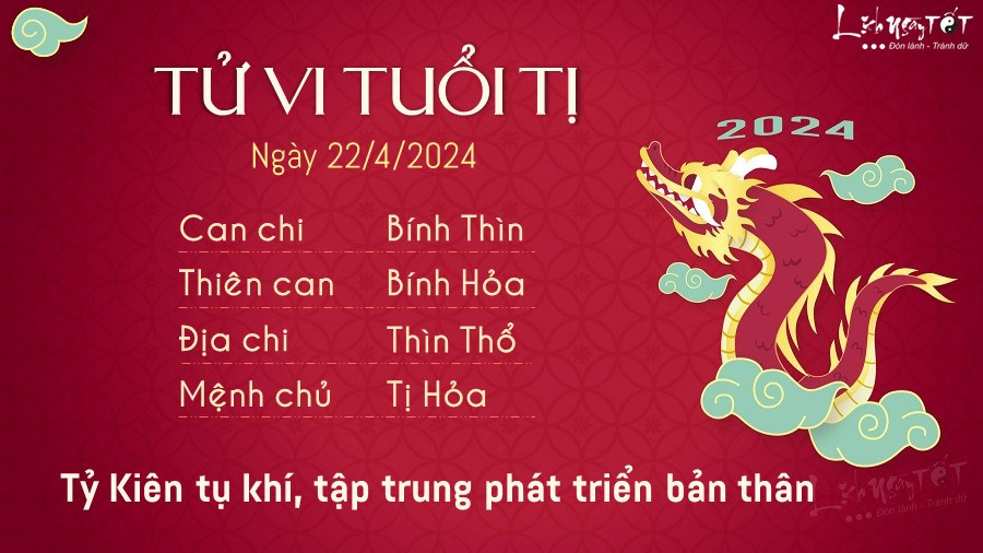 Tử vi tuổi Tỵ ngày 22 tháng 4 năm 2025, tập trung phát triển bản thân