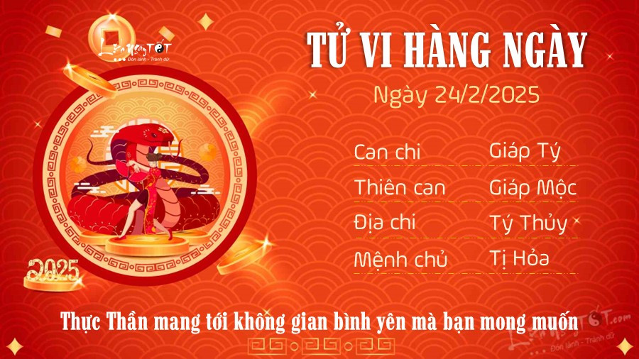 Tử vi tuổi Tỵ ngày 24/2/2025, hình ảnh con rắn biểu trưng cho sự uyển chuyển và trí tuệ