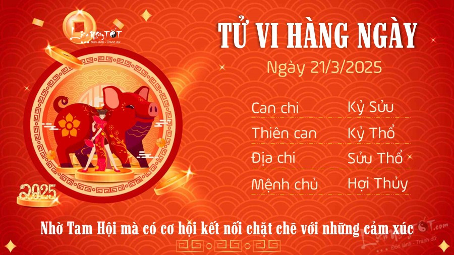Tuổi Hợi kết nối cảm xúc, sự nghiệp thuận lợi trong tử vi ngày 21