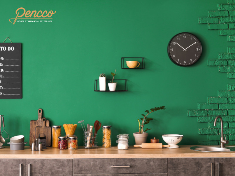Tuổi Hợi mệnh Mộc phù hợp với sơn nhà màu Xanh lá, xanh lục, xanh rêu, đen