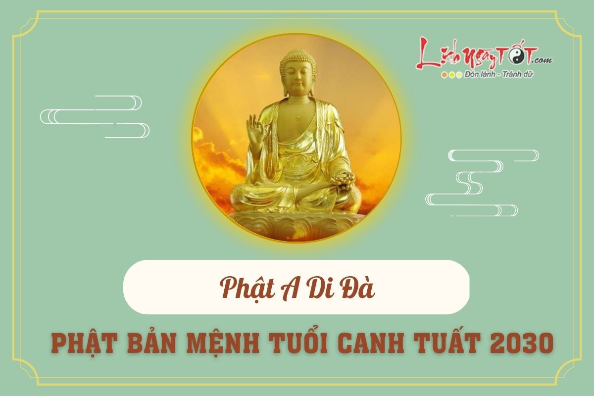 Tượng Phật A Di Đà - vị Phật bản mệnh của người tuổi Canh Tuất 2030