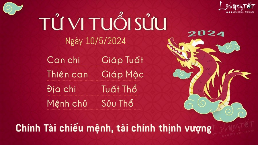 Vận trình tử vi 10/5 của tuổi Sửu: Tài lộc dồi dào, cần kiểm soát cảm xúc