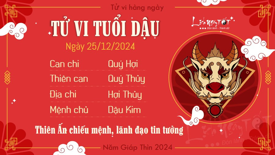 Xem bói tuổi Dậu ngày 25/12/2024 - thành công và tình yêu