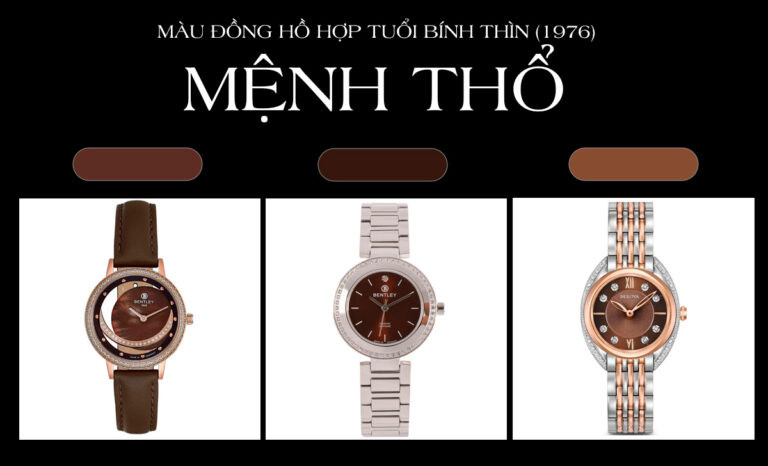 Bảng màu phong thủy hợp mệnh Thổ cho người tuổi Bính Thìn