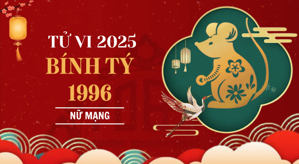 Biểu đồ lá số tử vi chi tiết của nữ mạng tuổi Bính Tý 1996 trong năm 2025