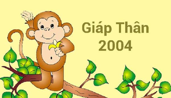Biểu tượng con Khỉ, đại diện cho tuổi Giáp Thân 2004, thể hiện sự linh hoạt và thông minh của người sinh năm này.