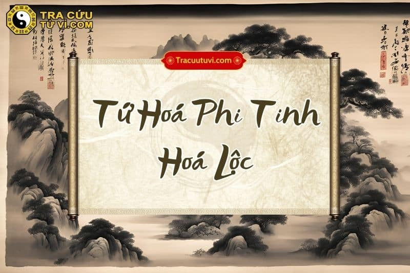 Biểu tượng Hóa Lộc trong Tứ Hóa phi tinh, thể hiện năng lượng của tài lộc, may mắn và những cơ hội thuận lợi trong cuộc sống theo cách tính phi hóa.