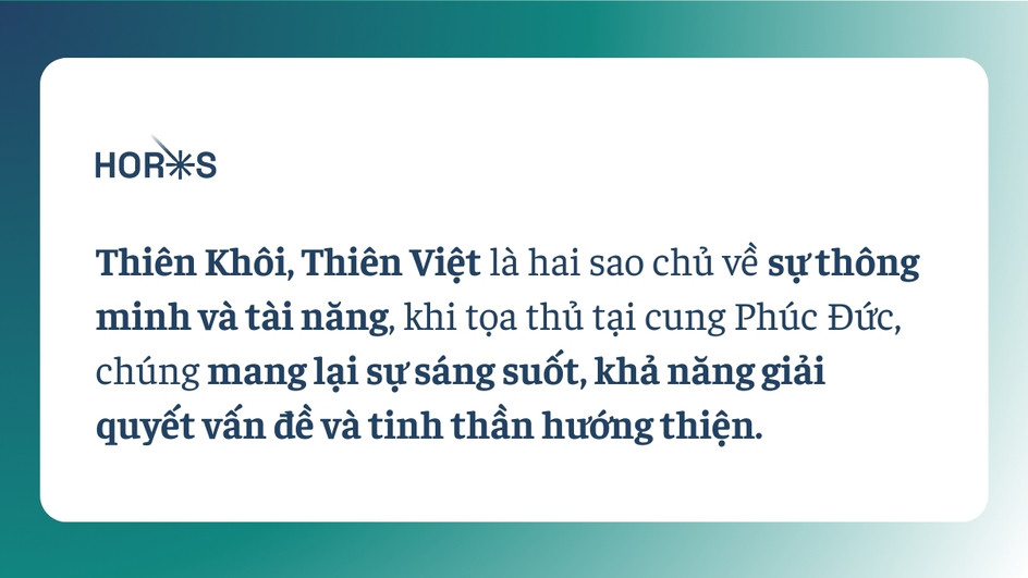 Các cát tinh như Tả Phù, Hữu Bật mang lại sự hỗ trợ cho Cung Phúc Đức