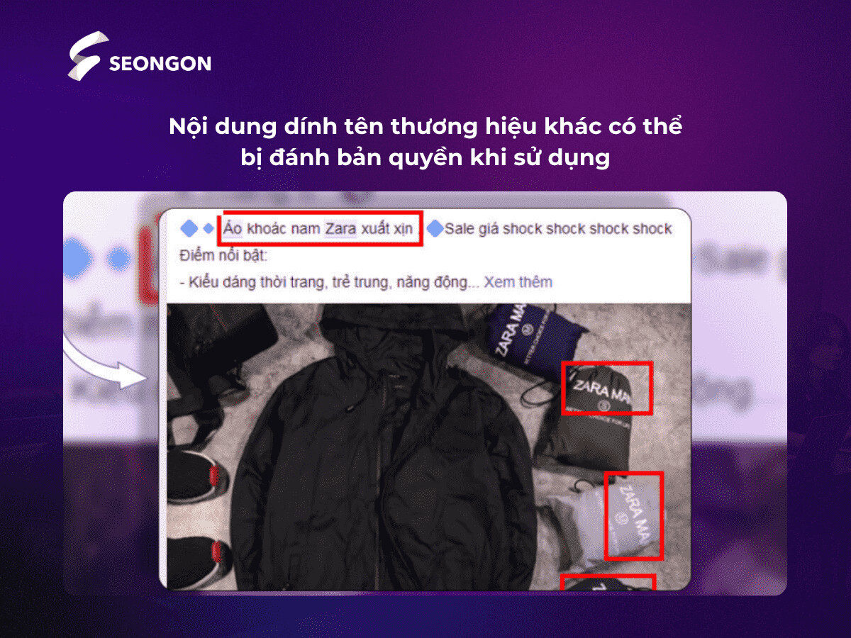 Cần kiểm tra kỹ lưỡng từ ngữ và hình ảnh liên quan đến bản quyền khi check từ vi phạm chính sách Facebook