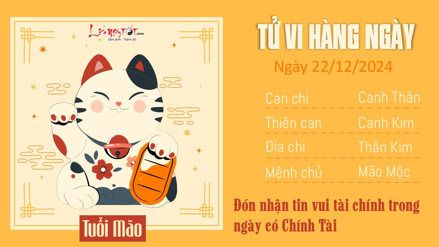 Chiêm tinh ngày 22 12 2024 tuổi Mão tận hưởng thành quả tài chính