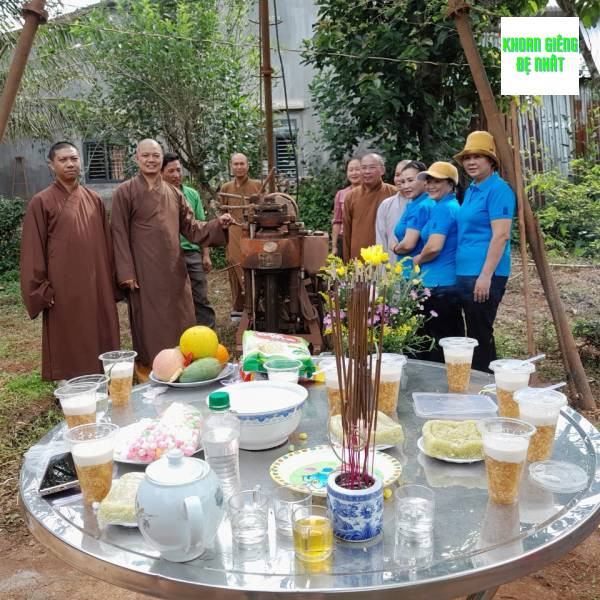 Chuẩn bị mâm sắm lễ cúng khoan giếng đầy đủ