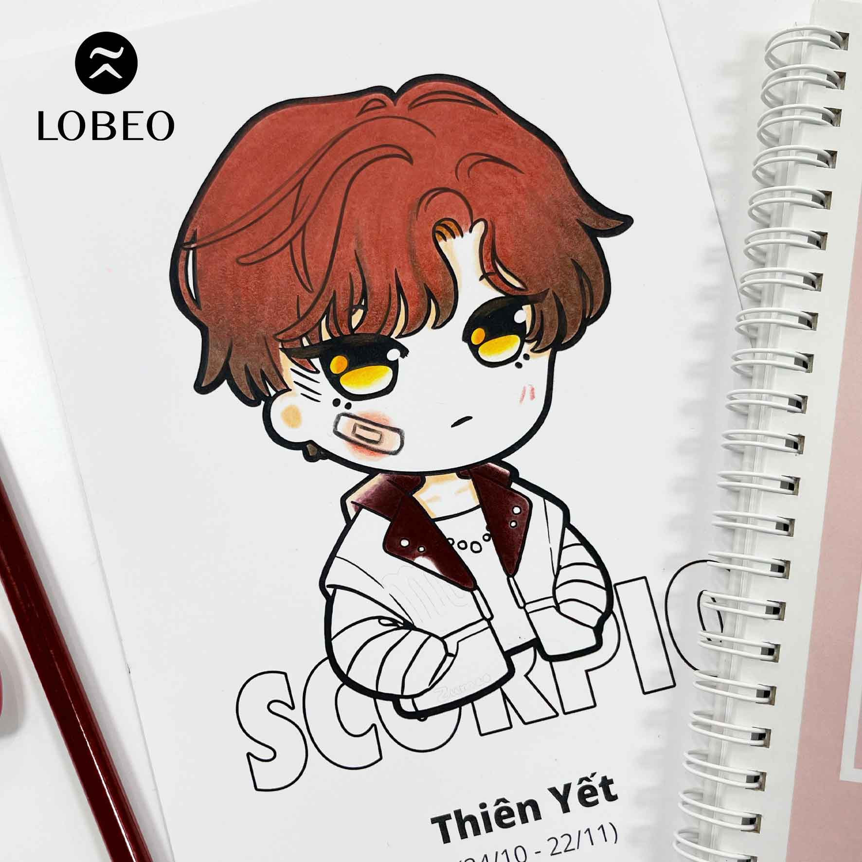 Cô gái chibi với bộ cân, tượng trưng cho sự công bằng và hài hòa của 12 cung hoàng đạo nữ