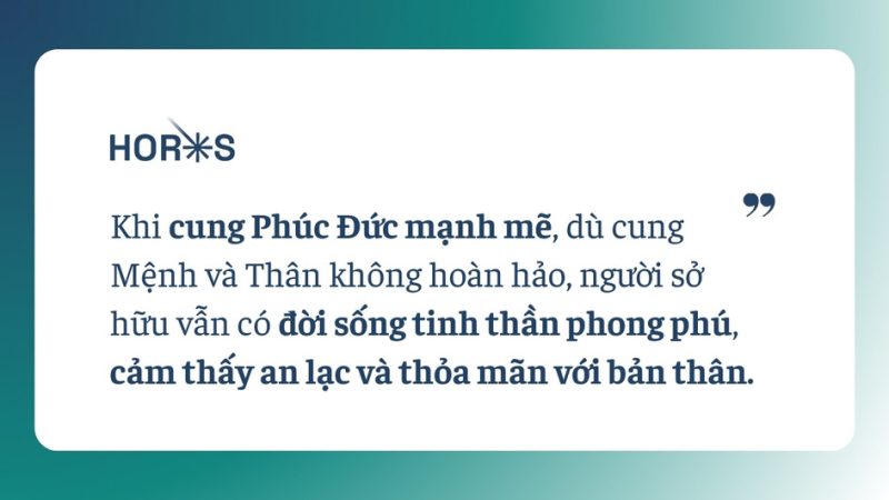 Cung Phúc Đức phản ánh đời sống tinh thần và hạnh phúc nội tâm