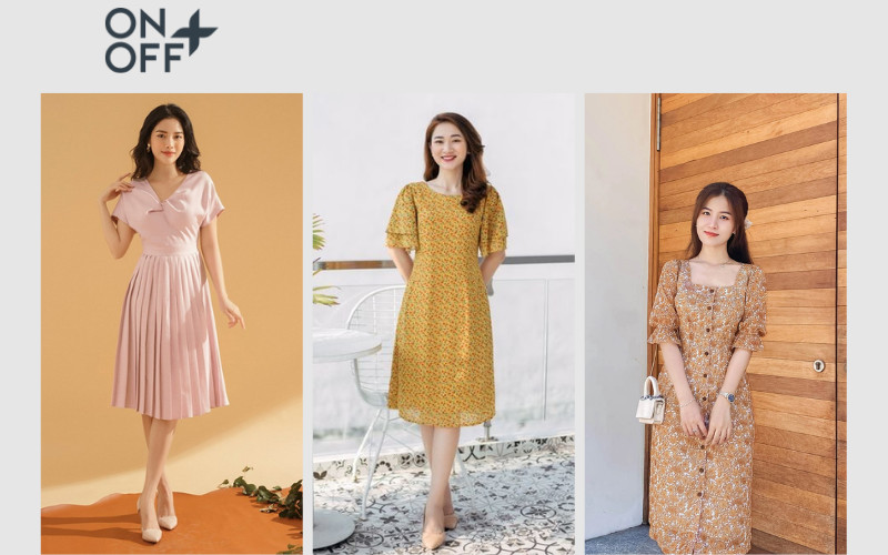 đầm suông nhấn eo nữ tuổi 40